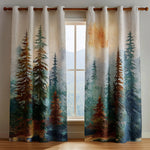 Quilted Curtains | Misty Forest