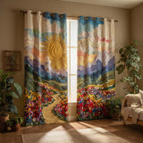 Quilted Curtains | Floral Trail