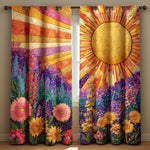 Quilted Curtains | Lavender Morning