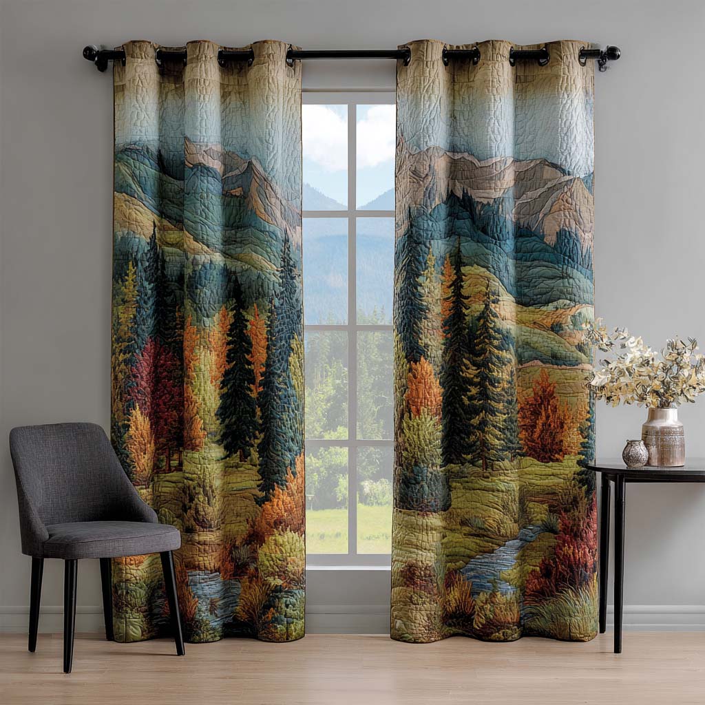 Quilted Curtains | Rolling Hill