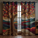 Quilted Curtains | Tree of Life at Sunset