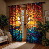 Quilted Curtains | Colourful Tree of Life