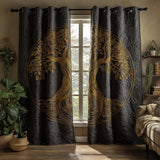 Quilted Curtains | Celestial Tree of Life