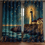 Quilted Curtains | Celestial Lighthouse