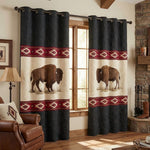 Quilted Curtains | Midnight Buffalo