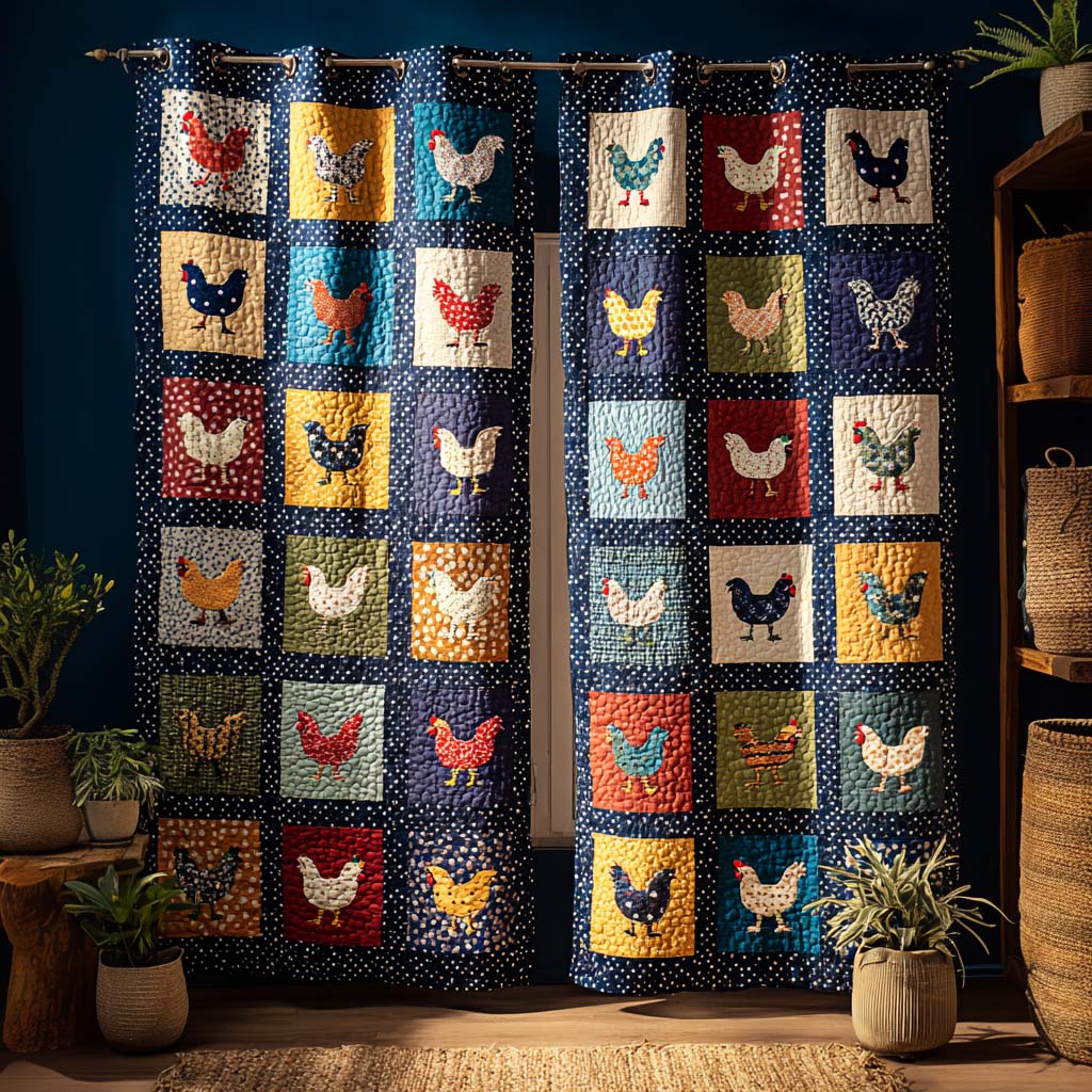 Quilted Curtains | Patchwork Hen