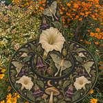 Quilted Witch Hat – Raven in a Lily Garden – product image 1