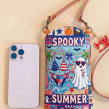 Slim Quilted Phone Crossbody Bag – Spooky Summer Halloween – product image 1