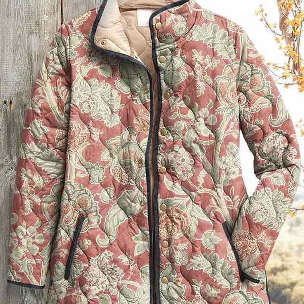 Quilted Jacket with Ornaments in Dusty Pink – product image 2