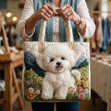 Quilted Tote Bag - Charming Dog