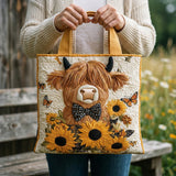 Quilted Tote Bag - Butterfly and Bow