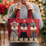 Handcrafted Quilted Tote Bag - Schnauzer