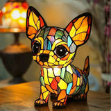 Chihuahua Charm | Stained-Glass-Style Lamp
