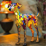 Whippet | Stained-Glass-Style Lamp