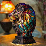 Lion | Stained-Glass-Style Lamp