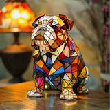 Elegant Bulldog | Stained-Glass-Style Lamp