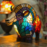 Ram | Stained-Glass-Style Lamp