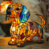 Dachshund | Stained-Glass-Style Lamp