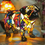 Pug | Stained-Glass-Style Lamp