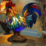 Rooster | Stained-Glass-Style Lamp