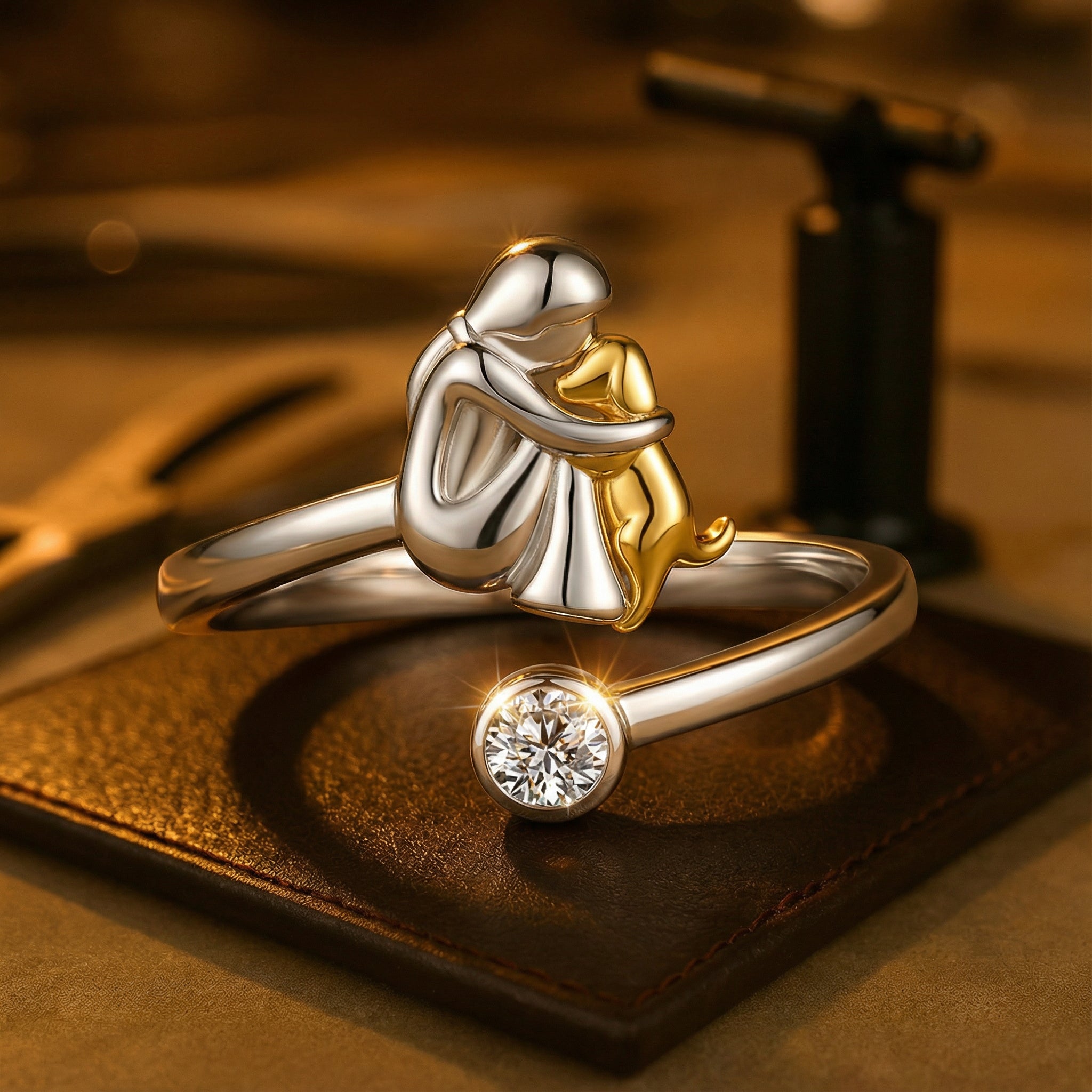 Dog Embrace Ring