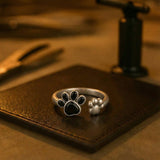 Adjustable Paw Print Ring