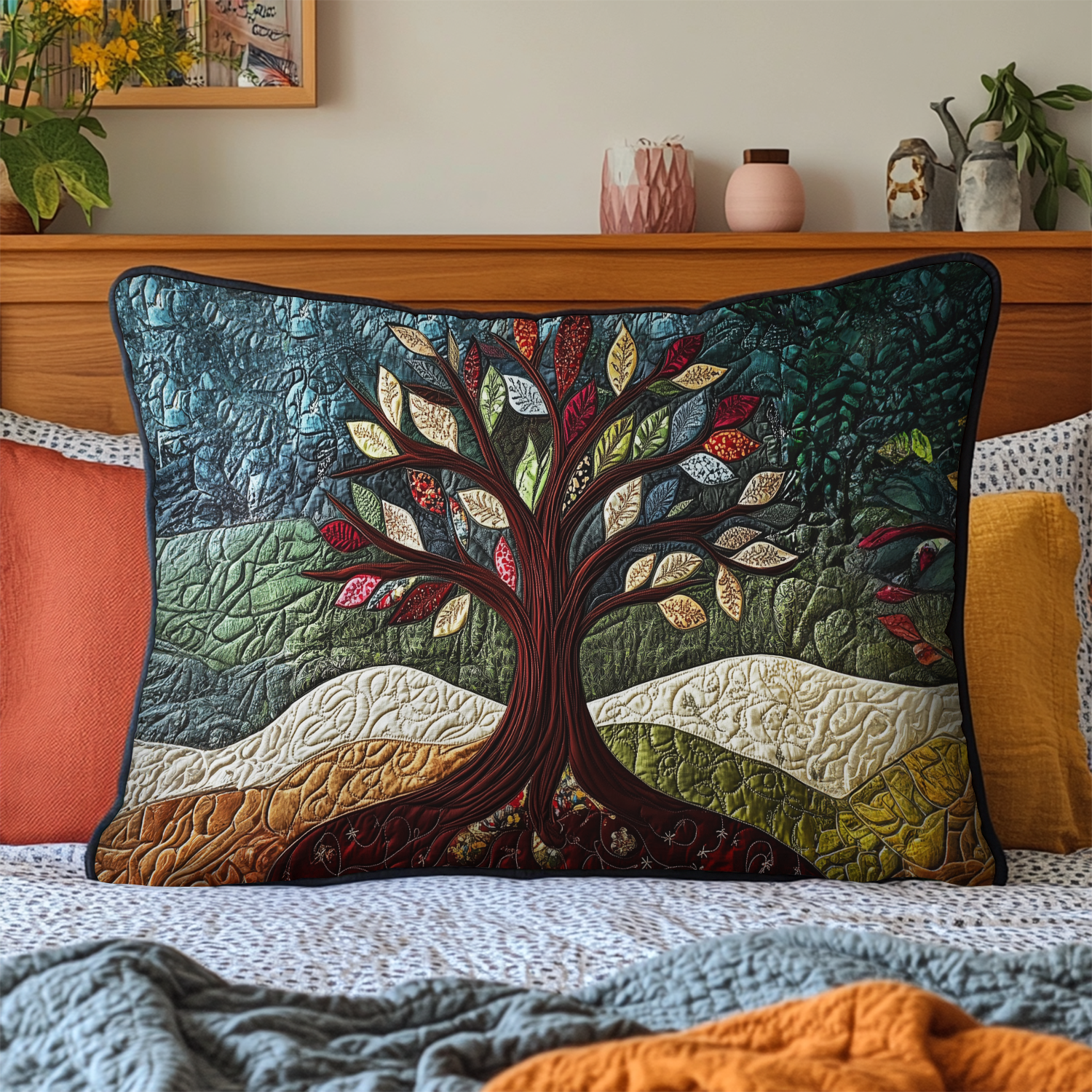 Quilted Pillowcase | Nature's Embrace