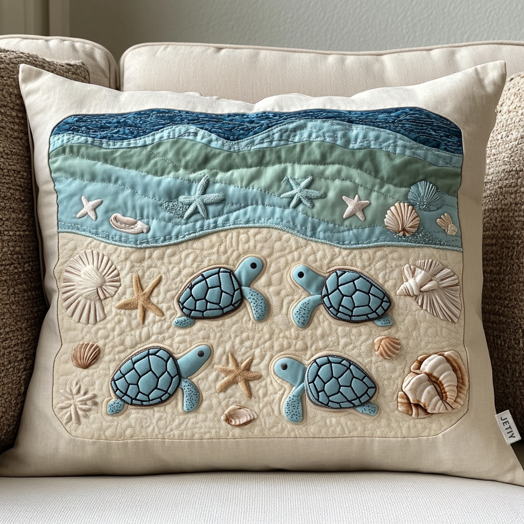 Quilted Pillowcase | Ocean Waves