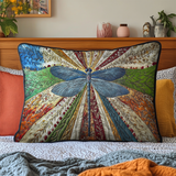 Quilted Pillowcase | Golden Dragonfly