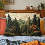 Quilted Pillowcase | Forest Motif