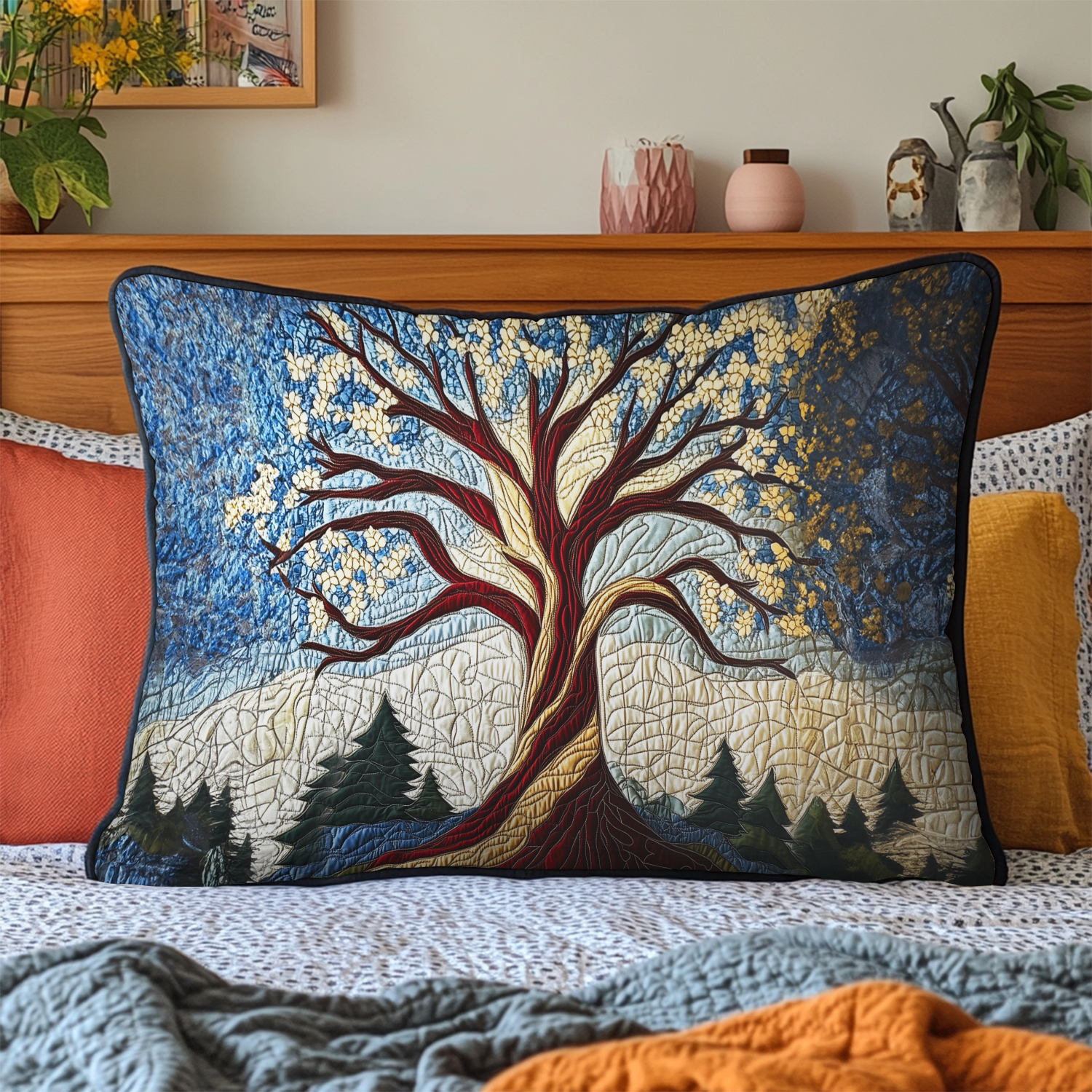 Quilted Pillowcase | Forest Harmony