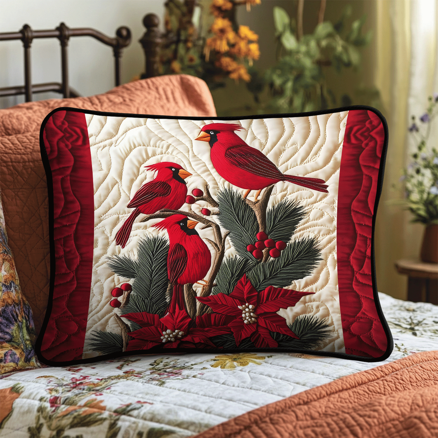 Quilted Pillowcase | Crimson Wings