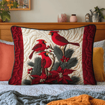 Quilted Pillowcase | Crimson Wings, view 2