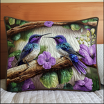 Quilted Pillowcase | Amethyst and Doves