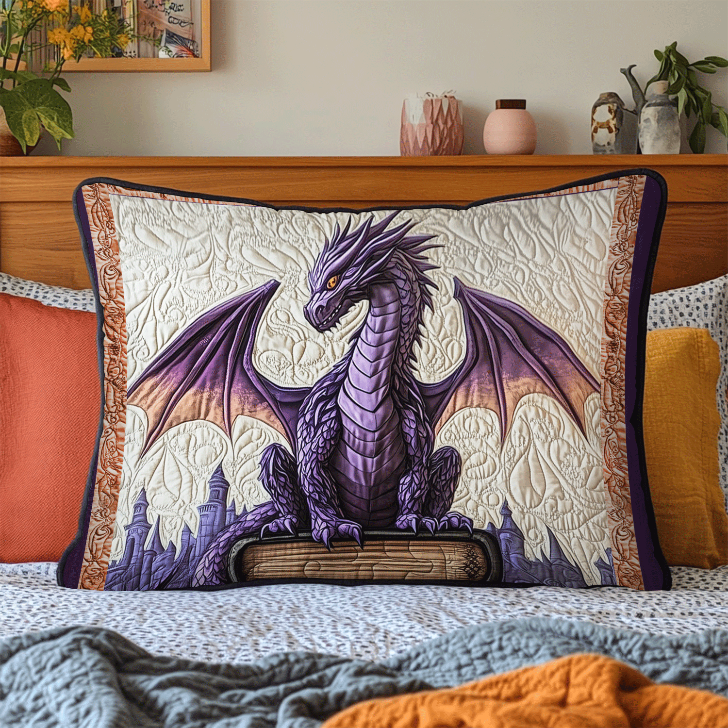 Quilted Pillowcase | Ancient Guardian