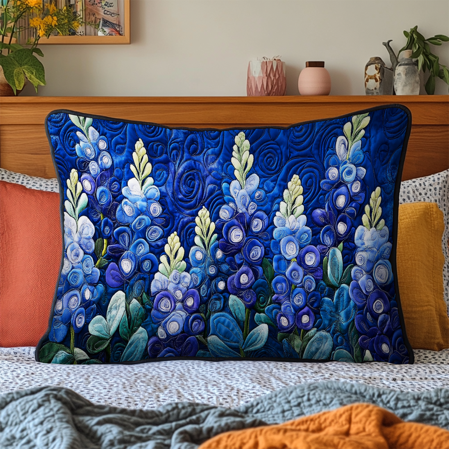 Quilted Pillowcase | Meadow, view 2