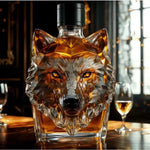 Sculpted Wolf Whisky Decanter