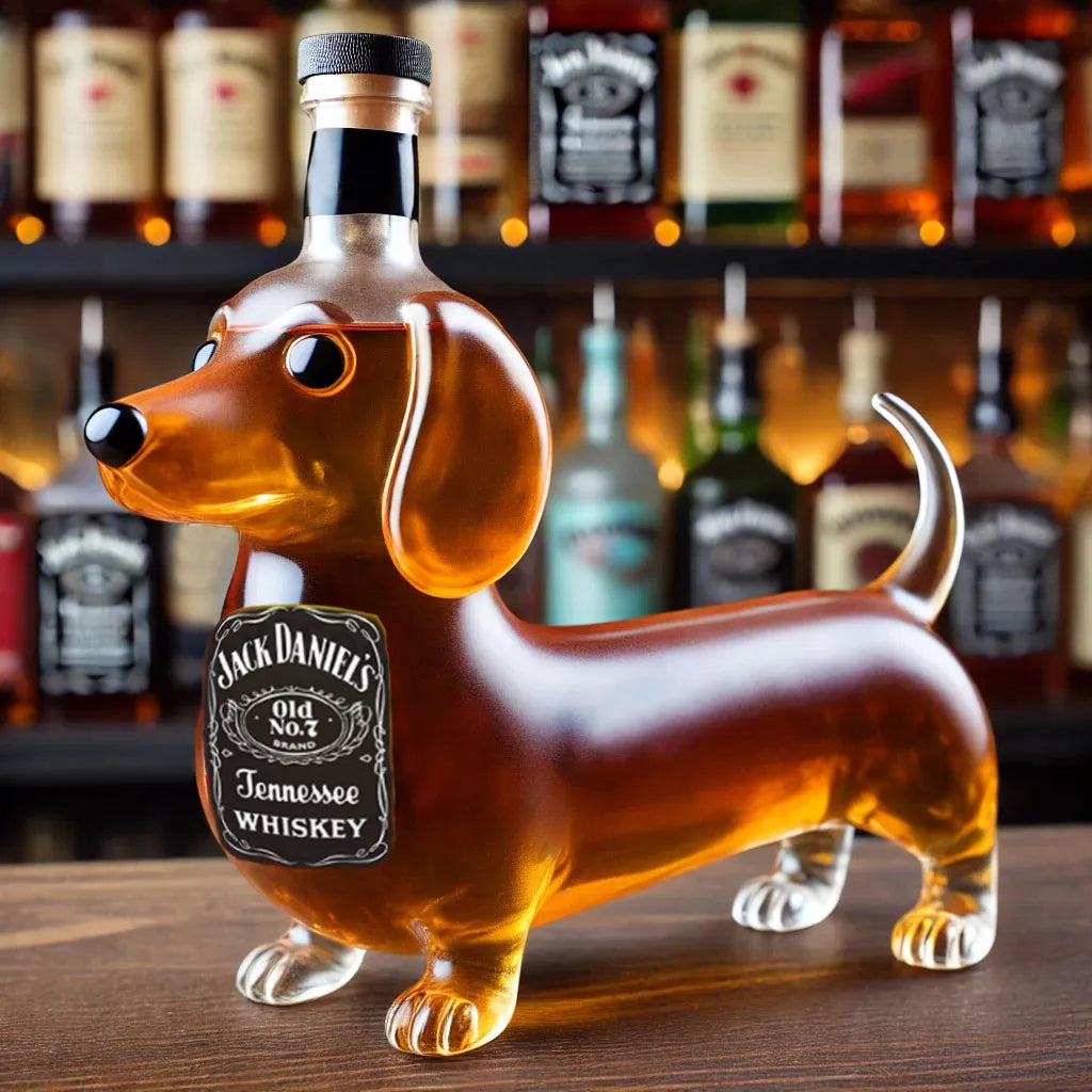 Sculpted Dachshund Whisky Decanter