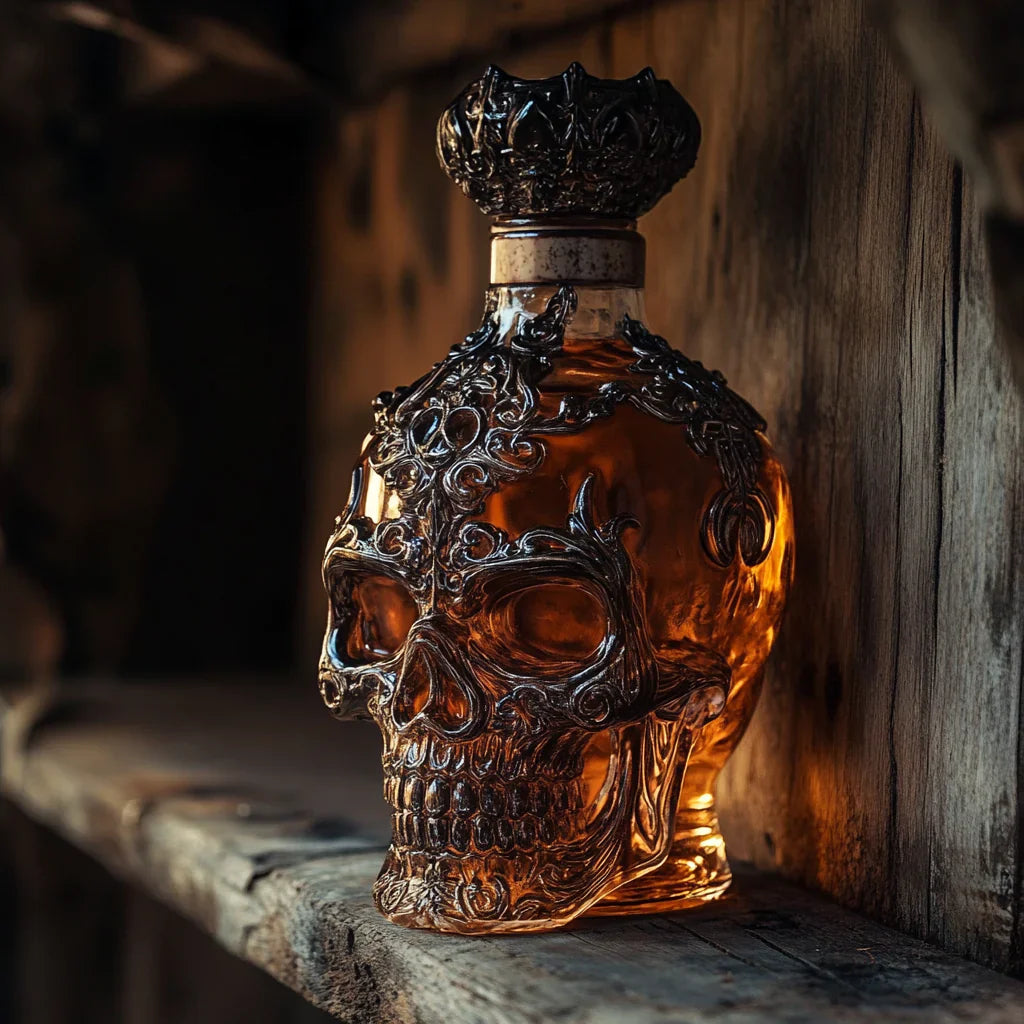 Sculpted Skull Whisky Decanter