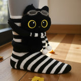 Zoe - Striped Animal Socks