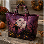 PVC Tote Bag – Scarecrow, Pumpkins and Haunted House – product image 1