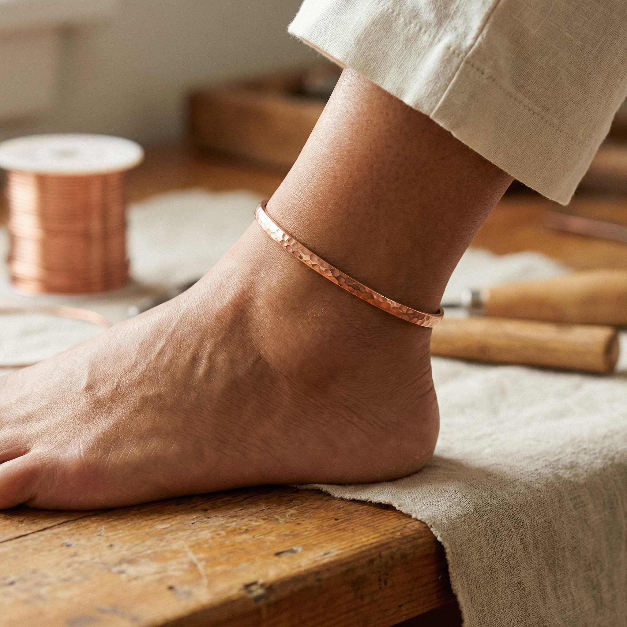 Sand Copper Anklet – product image 1