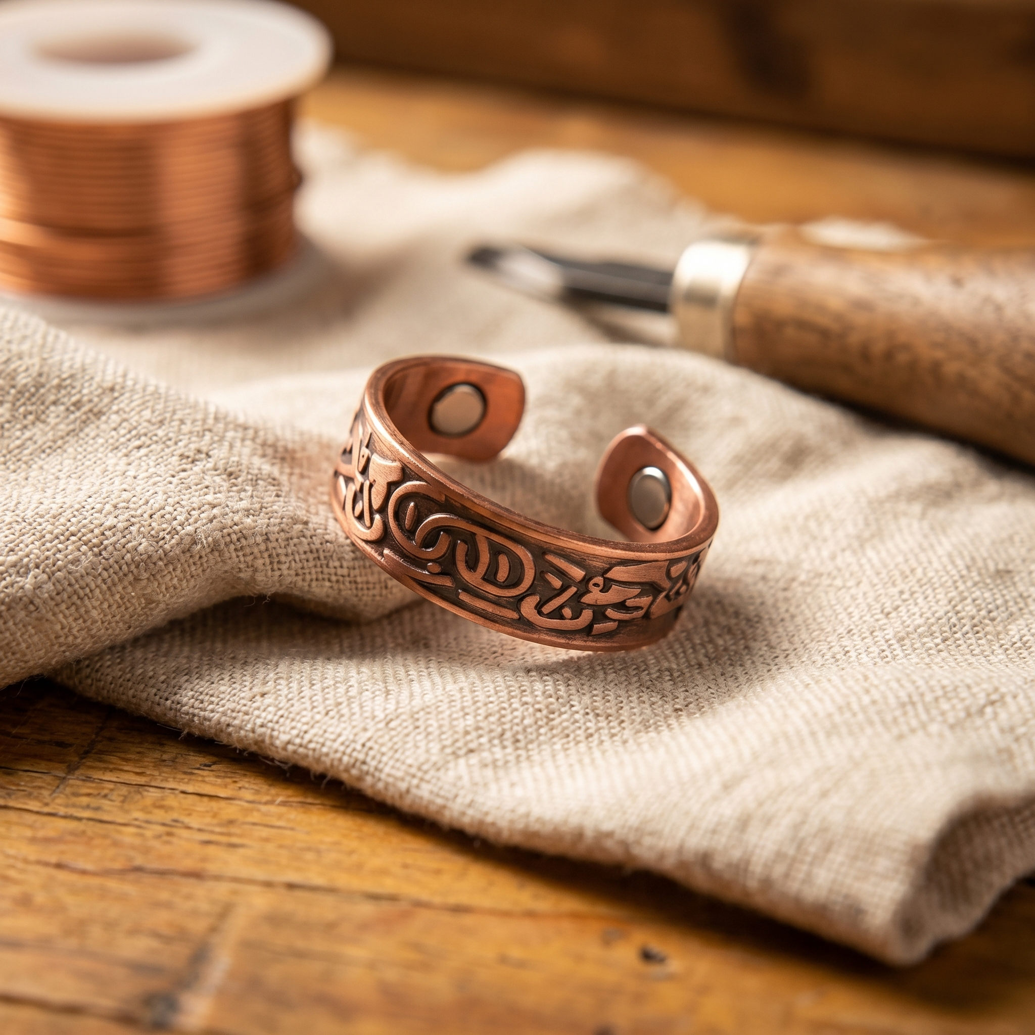 Burr Copper Ring – product image 1
