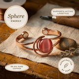 Sphere Pink Copper Bracelet – product image 5