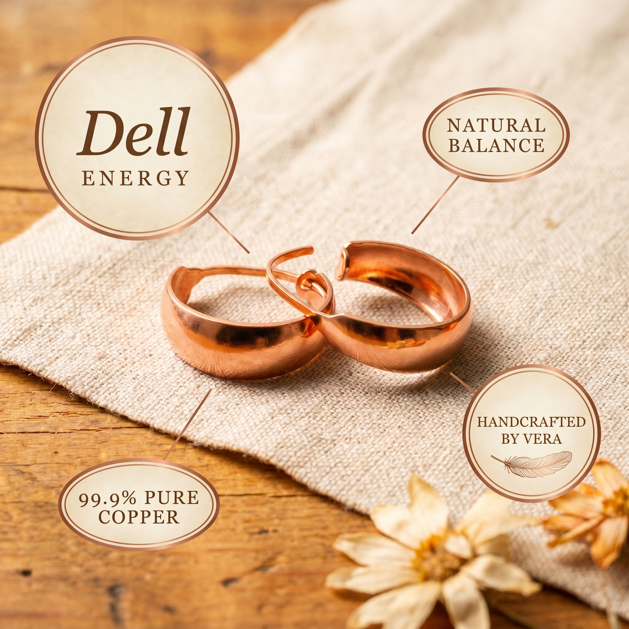 Dell Copper Earrings – product image 5