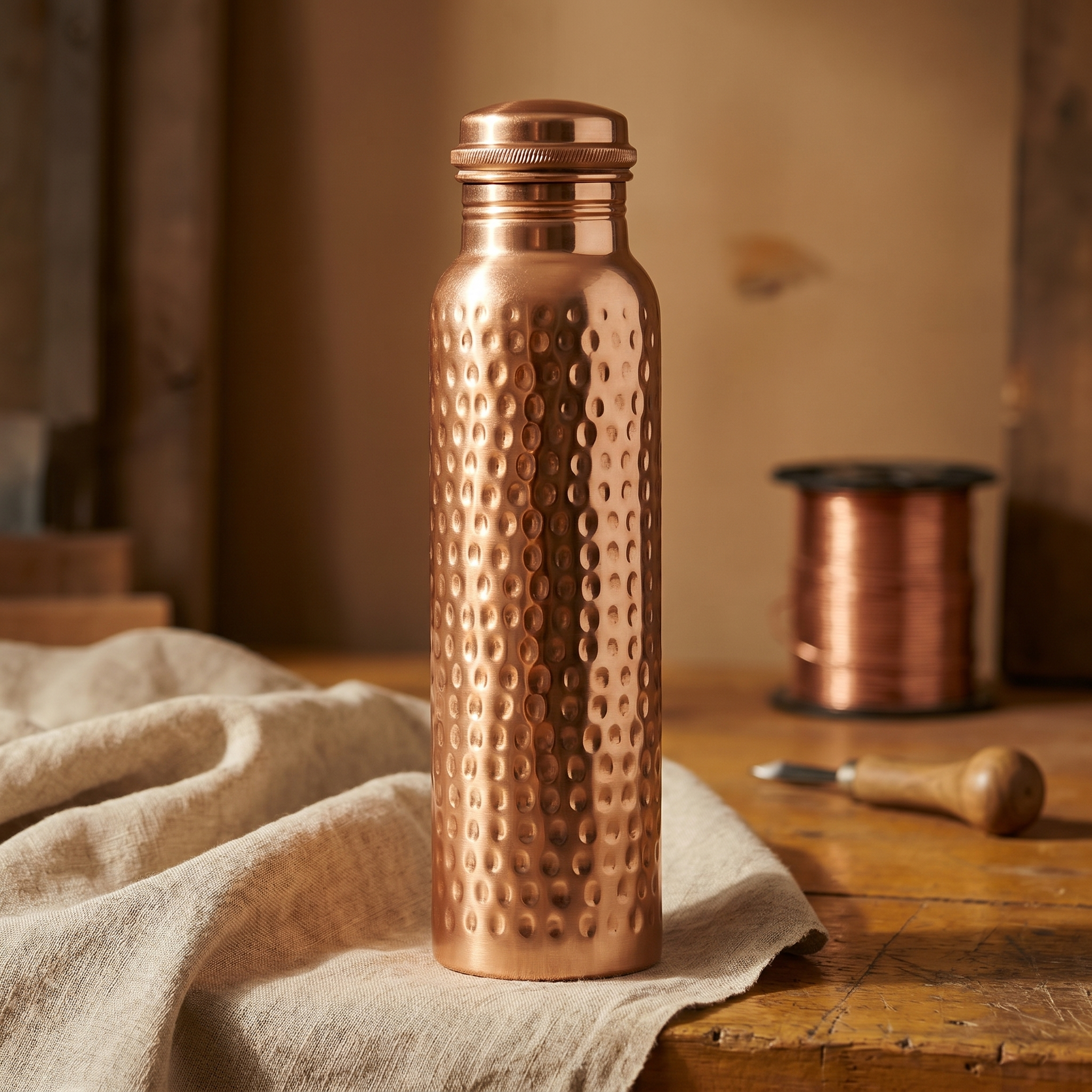 Pure Copper Water Bottle – product image 1