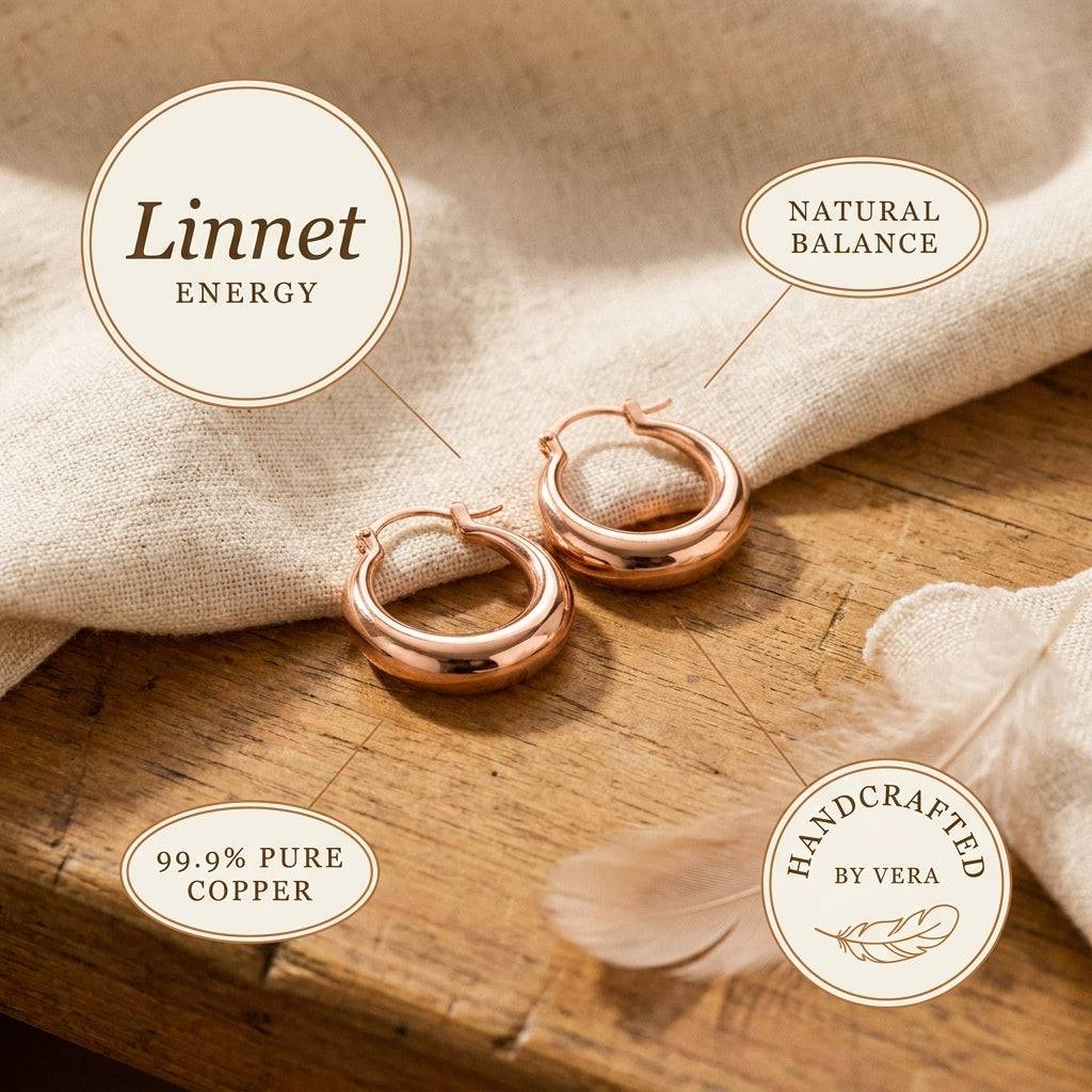 Linnet Copper Hoop Earrings – product image 5