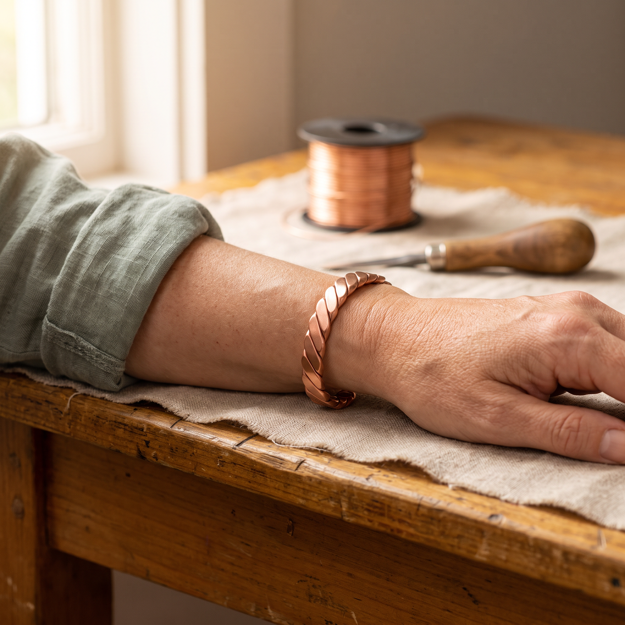 Moss Copper Bracelet – product image 2