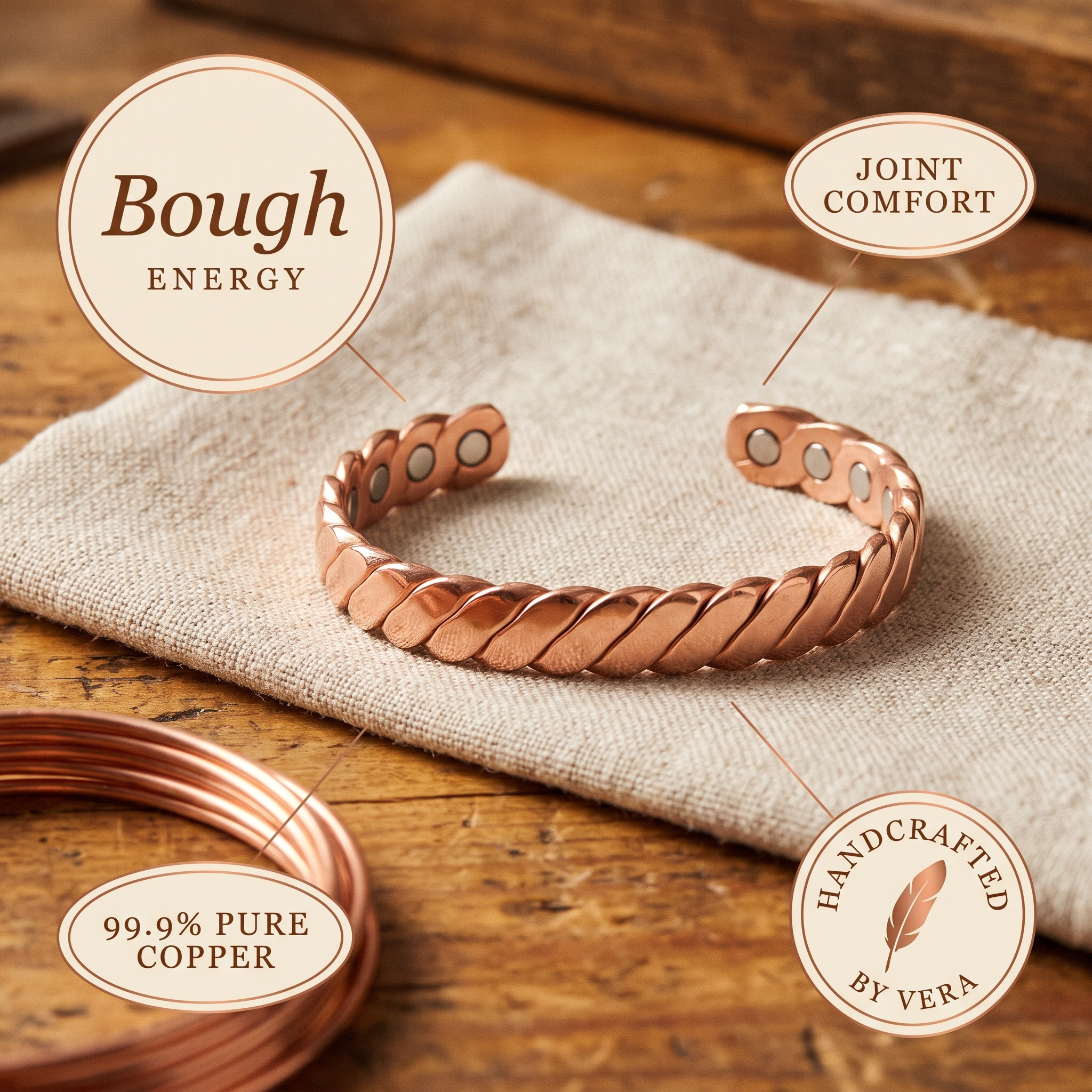 Bough Copper Bracelet – product image 5