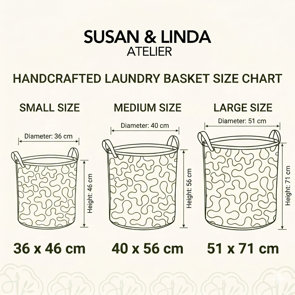 Lily of the Valley quilted laundry basket – product image 2